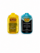 Yellow and blue Boutiq ORB Switch V5 triple tank vape devices with volt control button
