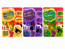 Three Loud Monster Gummies pouches in orange, purple and green, 500mg THC with 50mg per gummy