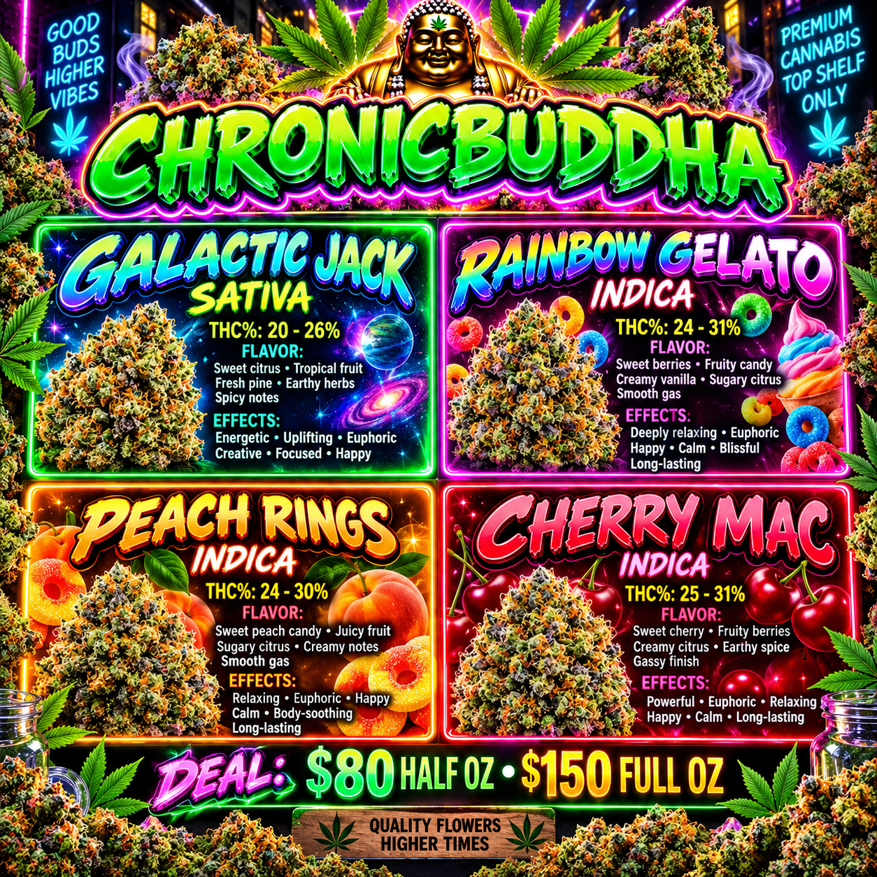 INDOOR SPECIAL $80 1/2oz
