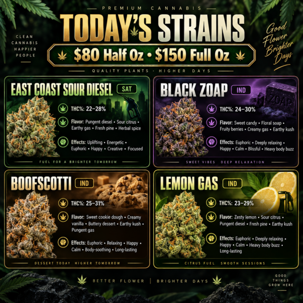 INDOOR SPECIAL $80 1/2oz